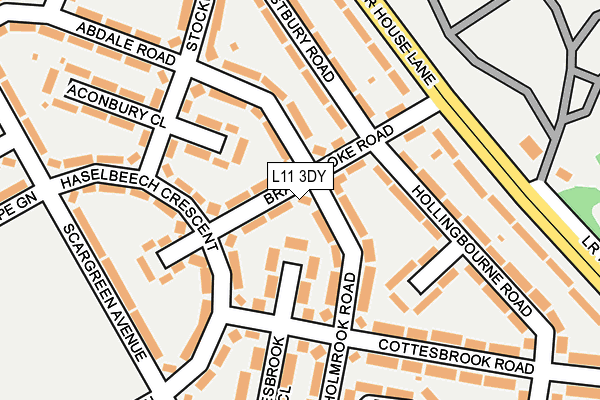 L11 3DY map - OS OpenMap – Local (Ordnance Survey)