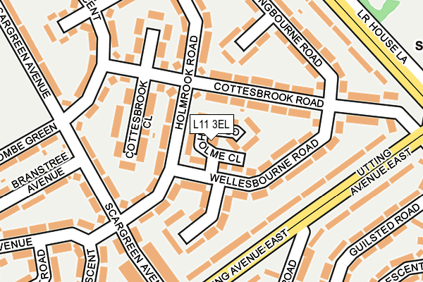 L11 3EL map - OS OpenMap – Local (Ordnance Survey)
