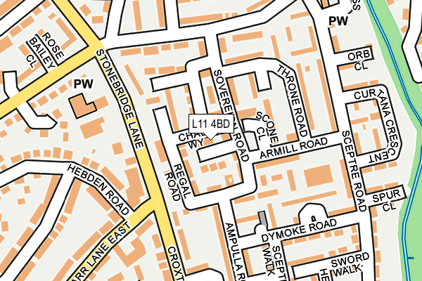 L11 4BD map - OS OpenMap – Local (Ordnance Survey)
