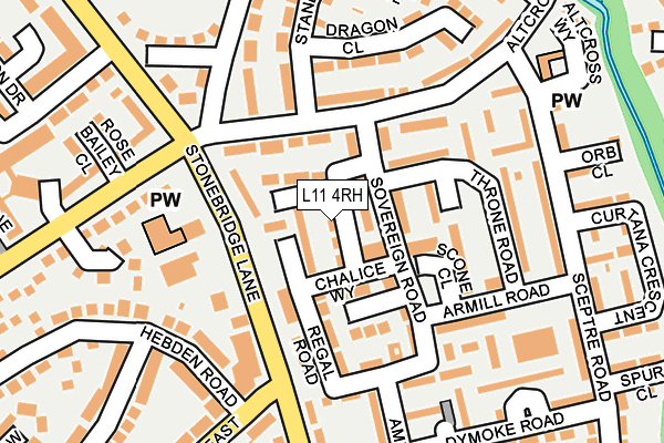 L11 4RH map - OS OpenMap – Local (Ordnance Survey)
