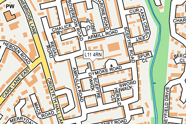 L11 4RN map - OS OpenMap – Local (Ordnance Survey)