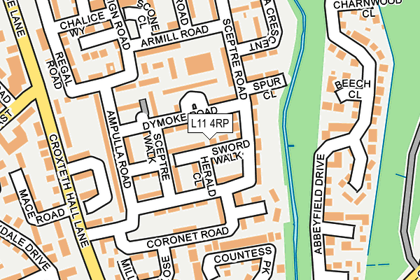 L11 4RP map - OS OpenMap – Local (Ordnance Survey)