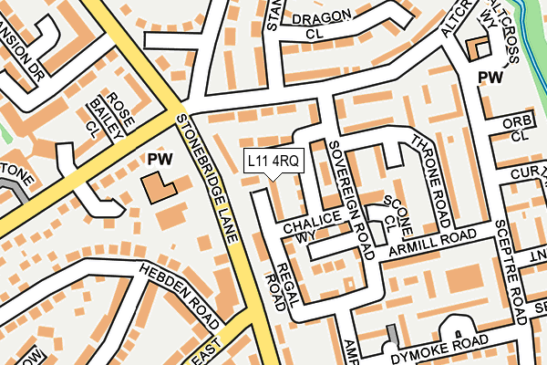 L11 4RQ map - OS OpenMap – Local (Ordnance Survey)