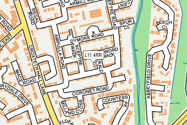 L11 4RR map - OS OpenMap – Local (Ordnance Survey)