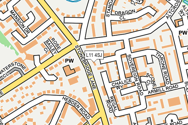 L11 4SJ map - OS OpenMap – Local (Ordnance Survey)