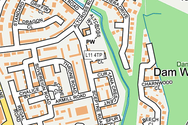 L11 4TP map - OS OpenMap – Local (Ordnance Survey)