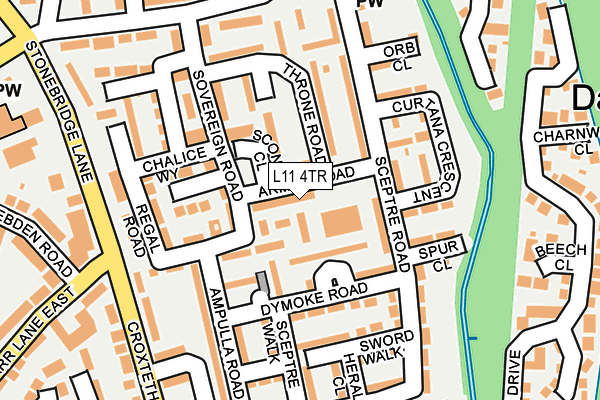 L11 4TR map - OS OpenMap – Local (Ordnance Survey)