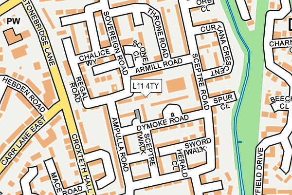 L11 4TY map - OS OpenMap – Local (Ordnance Survey)