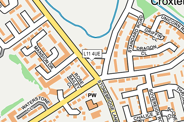 L11 4UE map - OS OpenMap – Local (Ordnance Survey)