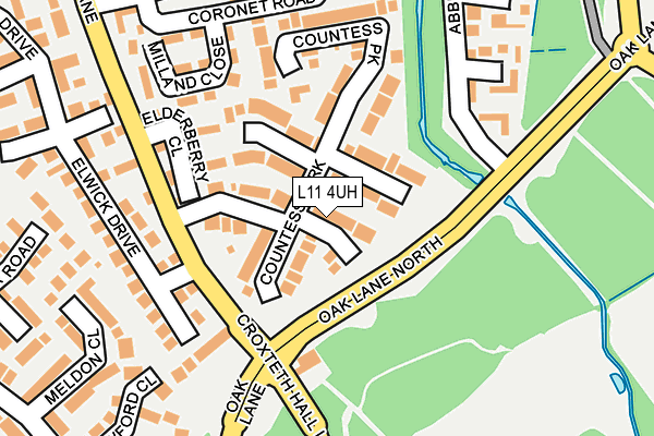 L11 4UH map - OS OpenMap – Local (Ordnance Survey)