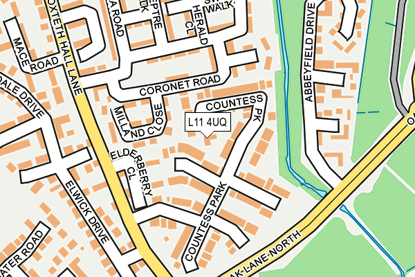 L11 4UQ map - OS OpenMap – Local (Ordnance Survey)