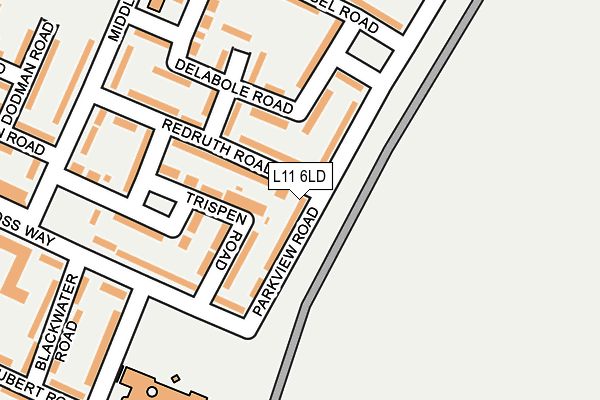L11 6LD map - OS OpenMap – Local (Ordnance Survey)