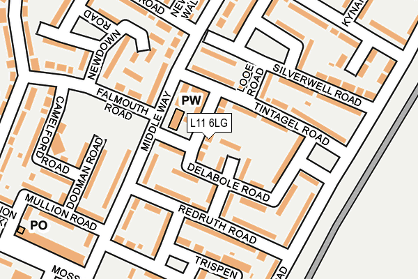 L11 6LG map - OS OpenMap – Local (Ordnance Survey)