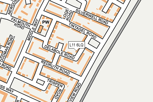 L11 6LQ map - OS OpenMap – Local (Ordnance Survey)