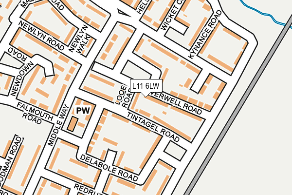 L11 6LW map - OS OpenMap – Local (Ordnance Survey)