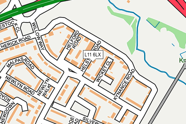 L11 6LX map - OS OpenMap – Local (Ordnance Survey)