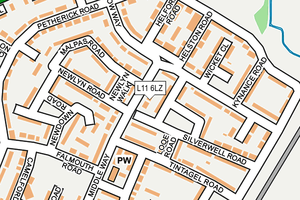 L11 6LZ map - OS OpenMap – Local (Ordnance Survey)