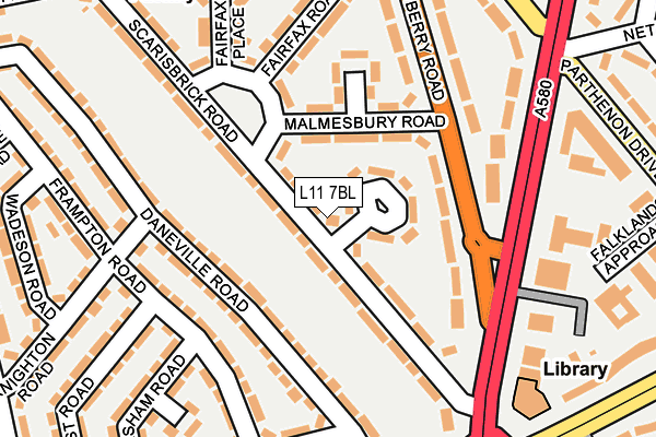 L11 7BL map - OS OpenMap – Local (Ordnance Survey)