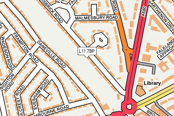 L11 7BP map - OS OpenMap – Local (Ordnance Survey)