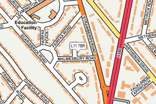 L11 7BR map - OS OpenMap – Local (Ordnance Survey)
