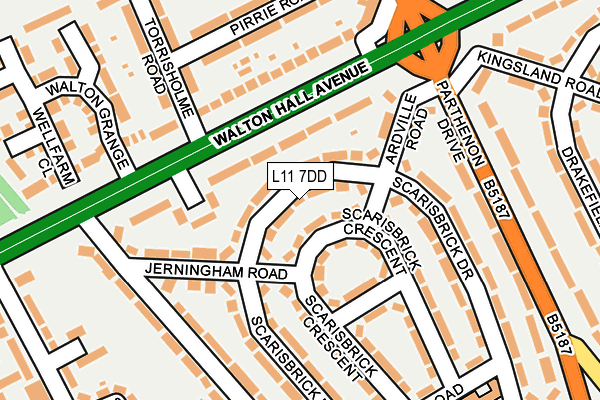 L11 7DD map - OS OpenMap – Local (Ordnance Survey)