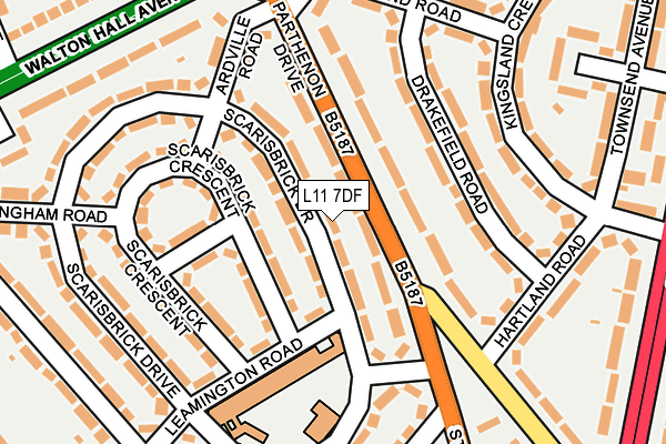 L11 7DF map - OS OpenMap – Local (Ordnance Survey)