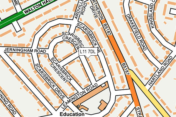 L11 7DL map - OS OpenMap – Local (Ordnance Survey)