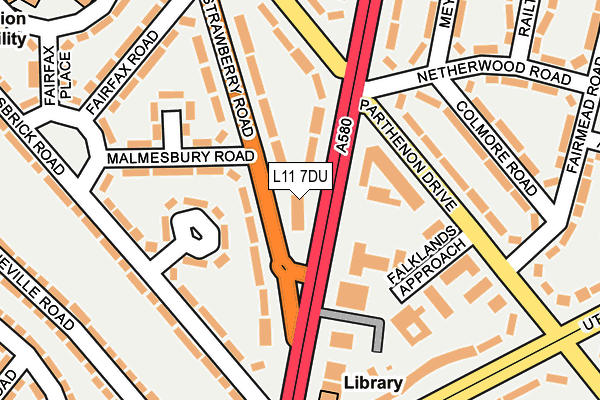 L11 7DU map - OS OpenMap – Local (Ordnance Survey)