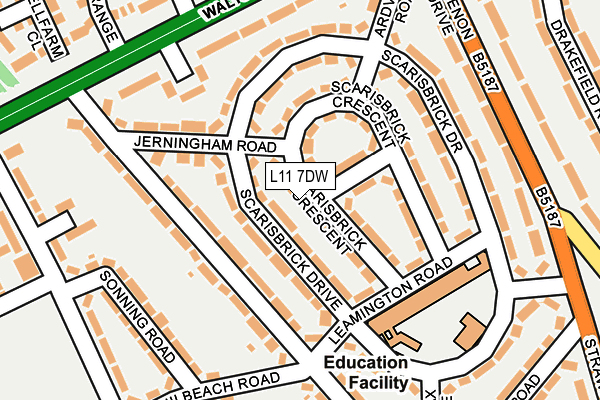 L11 7DW map - OS OpenMap – Local (Ordnance Survey)