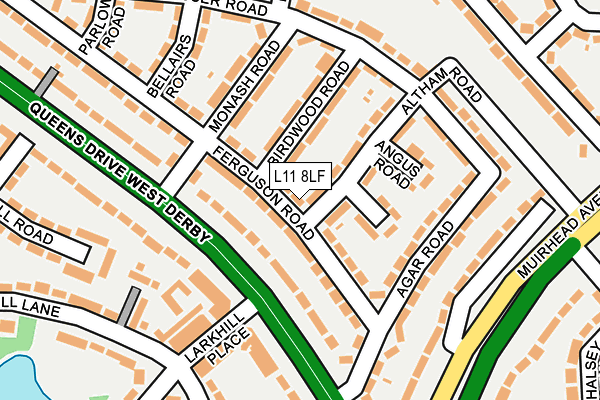 L11 8LF map - OS OpenMap – Local (Ordnance Survey)