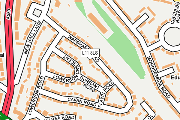 L11 8LS map - OS OpenMap – Local (Ordnance Survey)