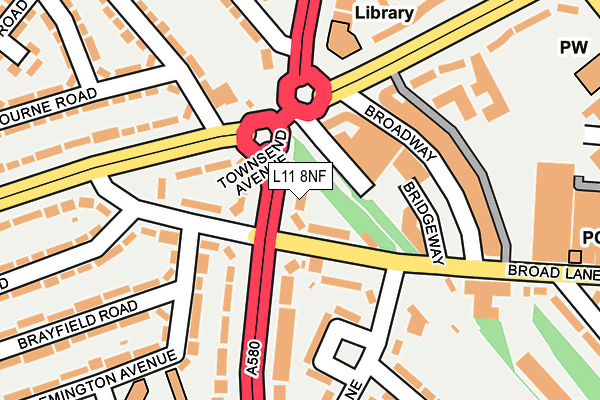 L11 8NF map - OS OpenMap – Local (Ordnance Survey)