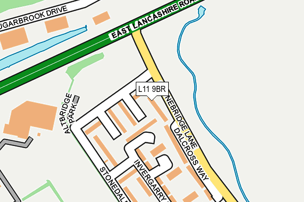 L11 9BR map - OS OpenMap – Local (Ordnance Survey)