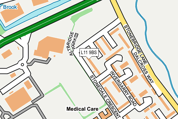 L11 9BS map - OS OpenMap – Local (Ordnance Survey)
