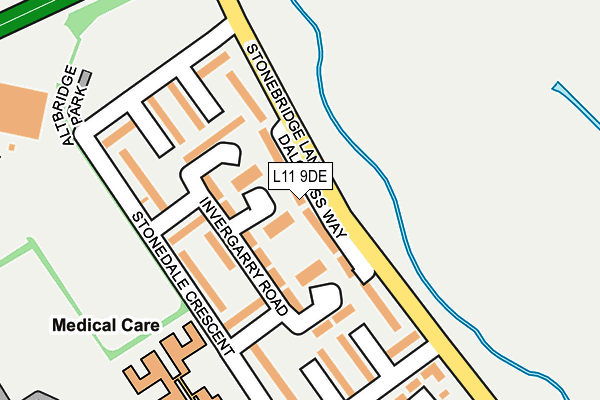 L11 9DE map - OS OpenMap – Local (Ordnance Survey)