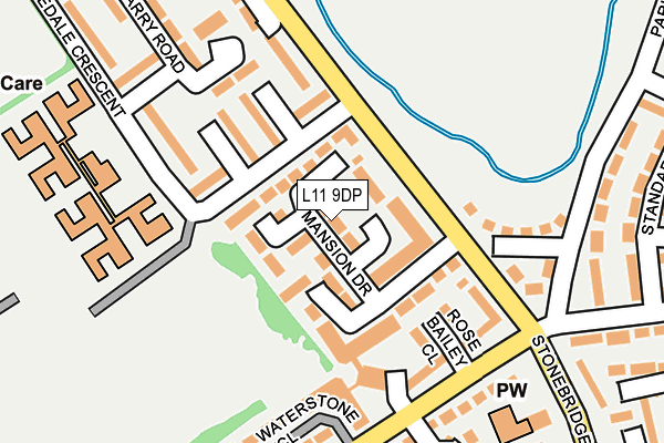 L11 9DP map - OS OpenMap – Local (Ordnance Survey)