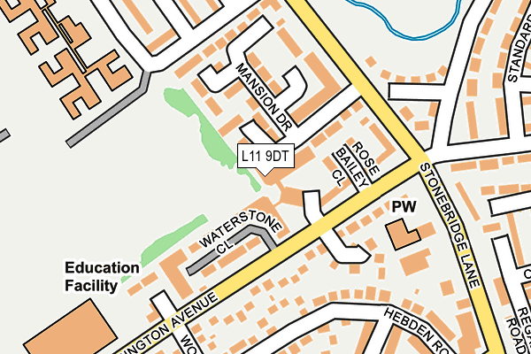 L11 9DT map - OS OpenMap – Local (Ordnance Survey)