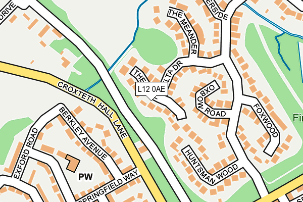 L12 0AE map - OS OpenMap – Local (Ordnance Survey)