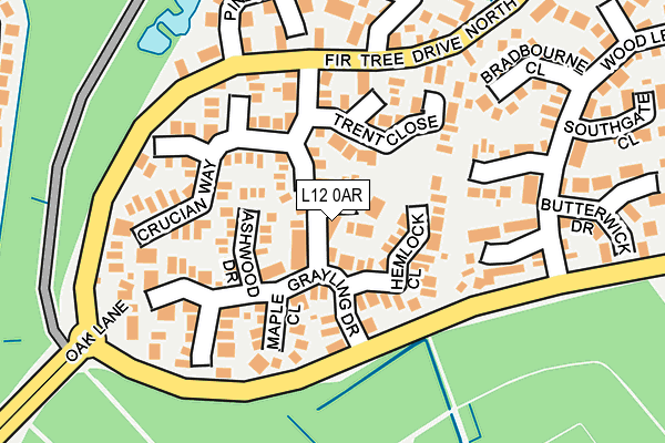 L12 0AR map - OS OpenMap – Local (Ordnance Survey)