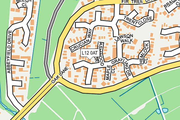 L12 0AT map - OS OpenMap – Local (Ordnance Survey)