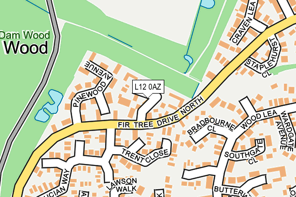 L12 0AZ map - OS OpenMap – Local (Ordnance Survey)