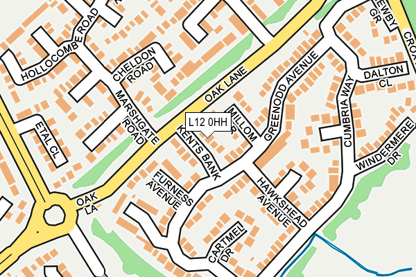 L12 0HH map - OS OpenMap – Local (Ordnance Survey)