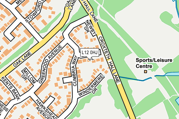 L12 0HJ map - OS OpenMap – Local (Ordnance Survey)