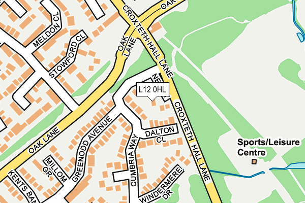 L12 0HL map - OS OpenMap – Local (Ordnance Survey)