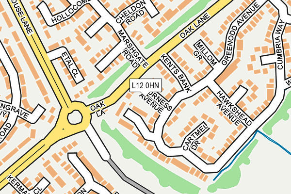 L12 0HN map - OS OpenMap – Local (Ordnance Survey)