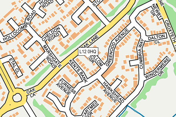 L12 0HQ map - OS OpenMap – Local (Ordnance Survey)