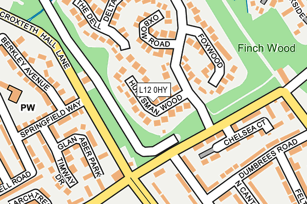 L12 0HY map - OS OpenMap – Local (Ordnance Survey)