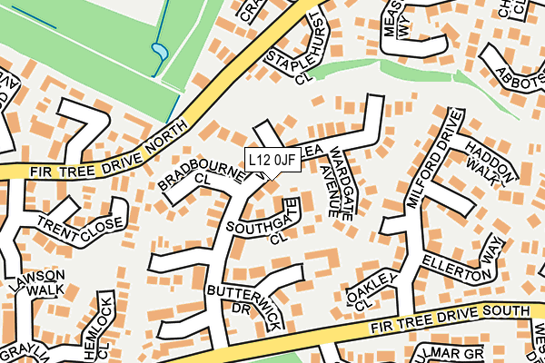 L12 0JF map - OS OpenMap – Local (Ordnance Survey)