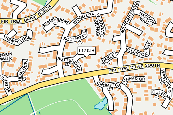 L12 0JH map - OS OpenMap – Local (Ordnance Survey)