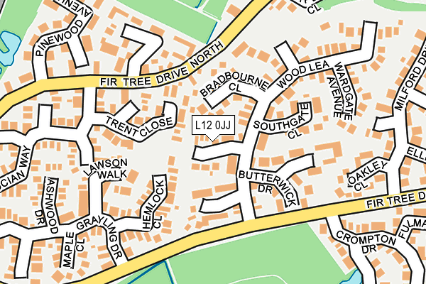 L12 0JJ map - OS OpenMap – Local (Ordnance Survey)